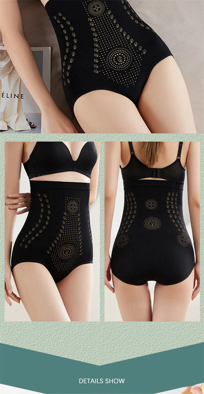 Flarixa Seamless Women Tummy Control Panties High Waist Flat Belly Shaping Panties Slimming Belly Underwear Antibacterial Briefs