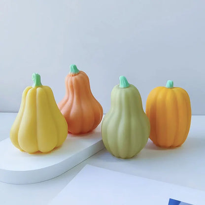 Halloween Pumpkin Mold DIY Aromatherapy Candles Resin Plaster Ornaments Mould Handmade Soap Candle Making