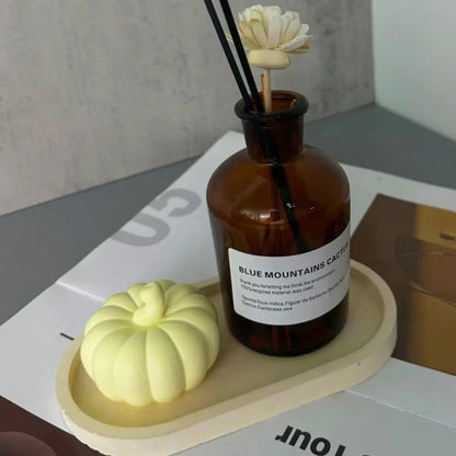 DIY Silicone Pumpkin Candle Mold white 3D Pumpkin Mould Smooth Pumpkin Soap Mold Halloween
