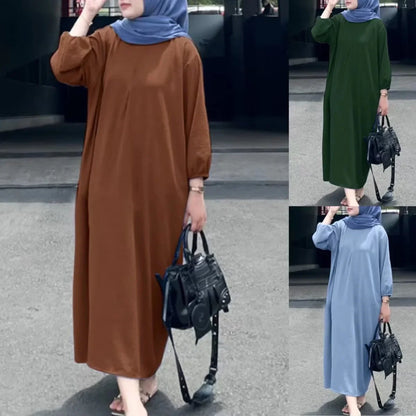 Eid Muslim Dress for Women Abaya Puff Sleeve Morocco Ramadan Prayer Dresses Abayas Kaftan Islam Dubai Arab Modest Long Robe 2024