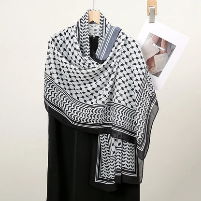 New chiffon printed long scarf female Arab shawl scarf modest prayer Eid al-Fitr prayer dress Ramadan in 2024