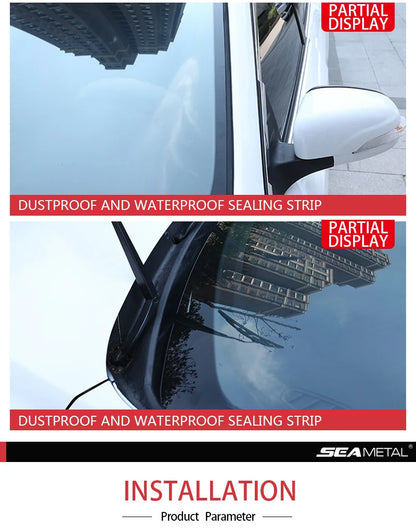 2m Car Seal Strip Rubber Weatherstrip Waterproof Auto Sunroof Window Gap Filler Soundproof Universal Car Weather Strip Sealing