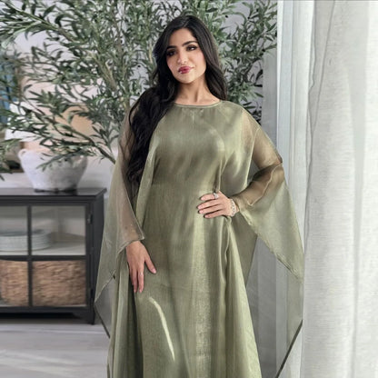 Modest Dress for Women Abaya Bat Sleeve Long Robe Ramadan Morocco Dubai Abayas Kaftan Islam Eid Muslim Vestidos Jalabiya Dresses