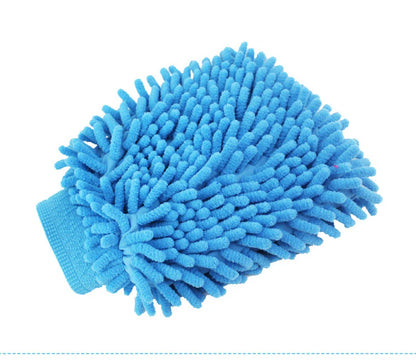 1PC Double-sided Microfiber Washable Car Washing Gloves Car Care Cleaning Gloves Cleaning Cloth Towel Mitt Car Accessories