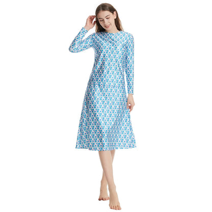 Summer Women Swimwear Islamic Beach Suits Muslim Lady Three-Piece Modest Long Sleeves Tops Skirts Burkinis Swimsuit for Female