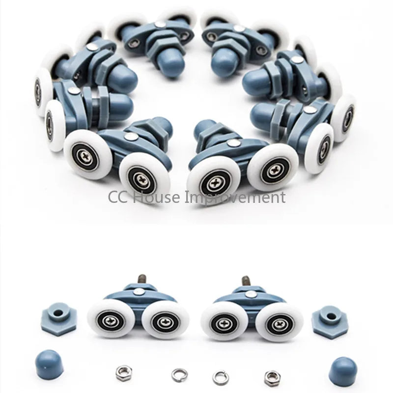 Twin Shower Door Rollers/Runners Wheels Shower Room Pulley