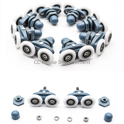 Twin Shower Door Rollers/Runners Wheels Shower Room Pulley