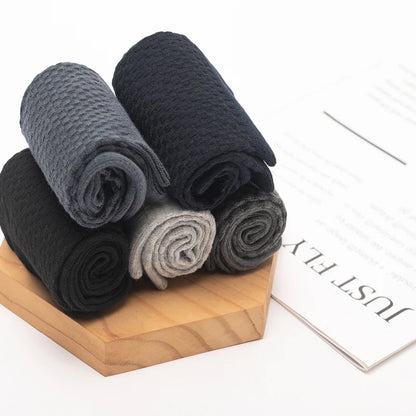 Bamboo Fiber Men's Socks 10Pairs Black Business Soft Breathable Long High Quality  Autumn for New Male Sock Plus Size 39-48