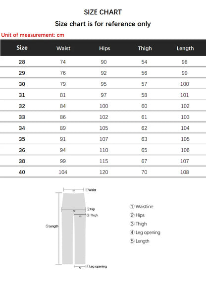 Business Men's Jeans Casual Straight Stretch Fashion Classic Blue Black Work Denim Trousers Male Brand Clothing