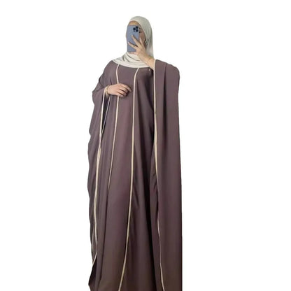Muslim Women Dress Two Piece Set Eid Ramadan Morocco Dubai Open Abayas Vestidos Arab Cardigan Robe Suit Islam Modest Kaftan