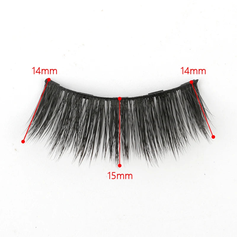 Magnetic Eyelashes Set 3/4/5/10 Pairs Natural Magnet False Eyelashes Makeup Kit Reusable Soft Mink Lashes Eyelash Extension Tool