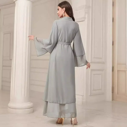 Muslim Long Abaya Dress Turkey Islamic Women Robe Hijab Headscarf Sashes Morocco Kaftan Dubai Arabic Jalabiya Modest Vestidos