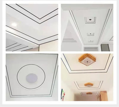 50m/Roll Self-adhesive Tile Tape Brushed Gold Silver Floor Edging Waterproof Seam Wall Stickers Wall Gap Ceiling Home Decoration