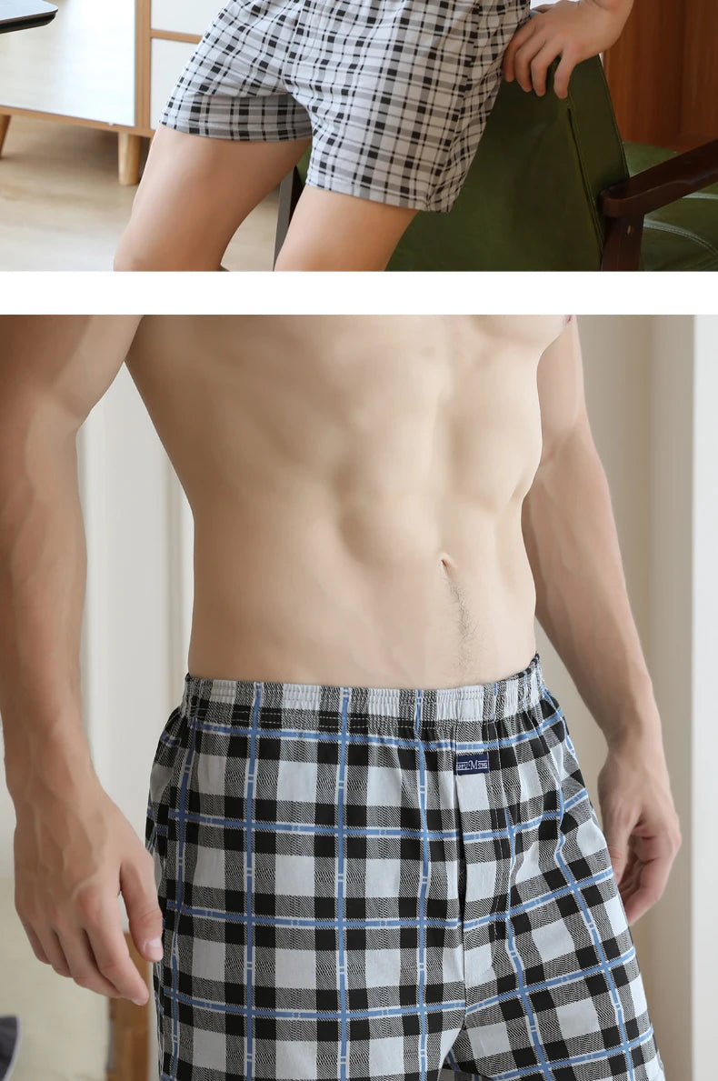 Big Underpants Pajama Bottoms at home High waist Allo pants plus size boxer briefs for men cotton slacks all high-waisted boxers