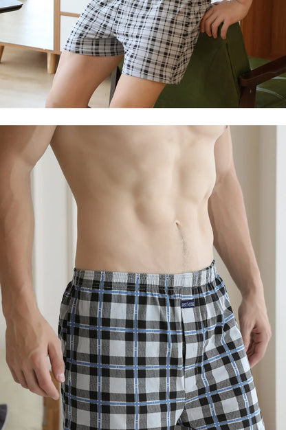Big Underpants Pajama Bottoms at home High waist Allo pants plus size boxer briefs for men cotton slacks all high-waisted boxers