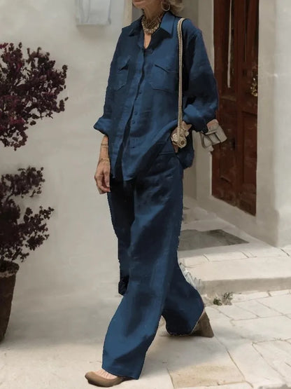 Loose Cotton Linen Trousers