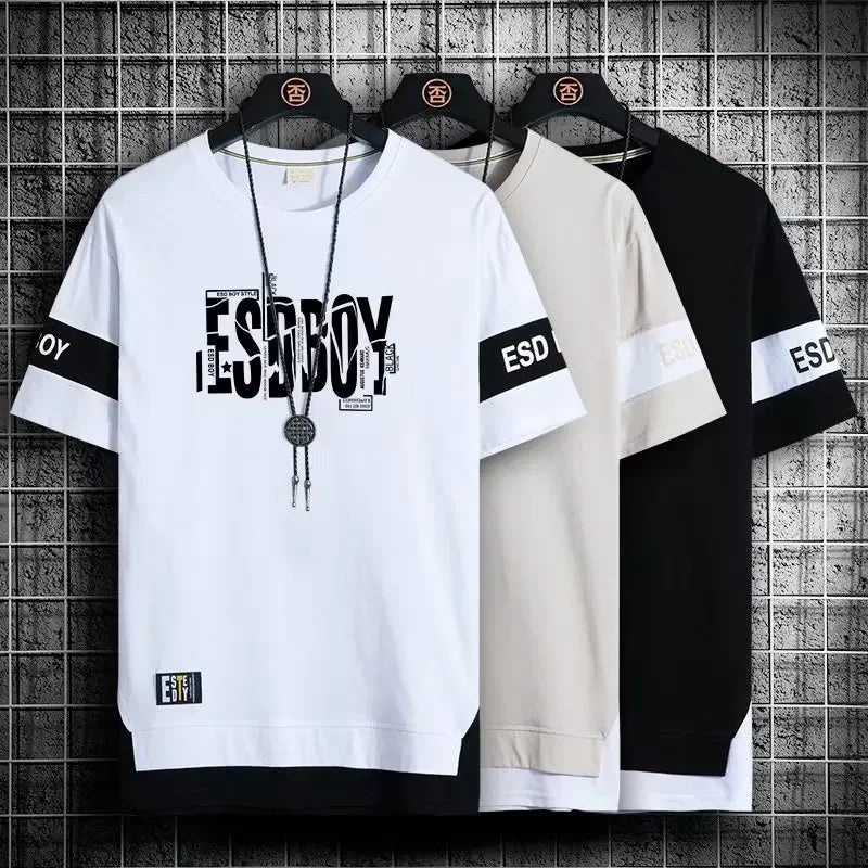 2022 New Men's T Shirts Japan Fashion Summer Short Sleeve Print T Shirts Men Casual Harajuku Men Clothing Graphics T Shirts Men