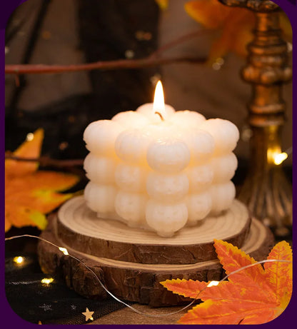 Skull Pumpkin Rubik's Cube Candle Silicone Mold Handmade Halloween Skeleton Decoration Aromatherapy Candle Plaster Resin Mould