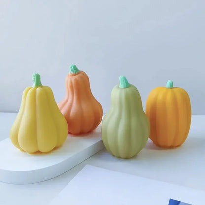 Halloween Pumpkin Mold DIY Aromatherapy Candles Resin Plaster Ornaments Mould Handmade Soap Candle Making