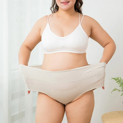 4Pcs Women's Panties High Waist Underwear Plus Size Female Lingerie Breathable Cotton Briefs Grils Underpants Sexy Ladies Panty