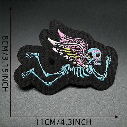 Halloween Iron-on Patch for Clothes Stickers Pumpkin Ghost Apple Devil Embroidery Backpack Jacket Horror Punk Patches Decorative