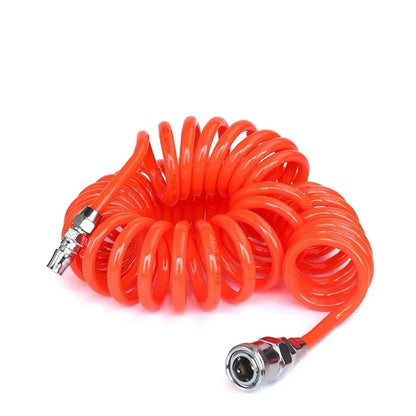 High Pressure Cleaning Gun Tube 8*5mm C-Fitting Retractable Hose Pu Compressor Air Hose Air Dust Collector Blowout Spring Tube