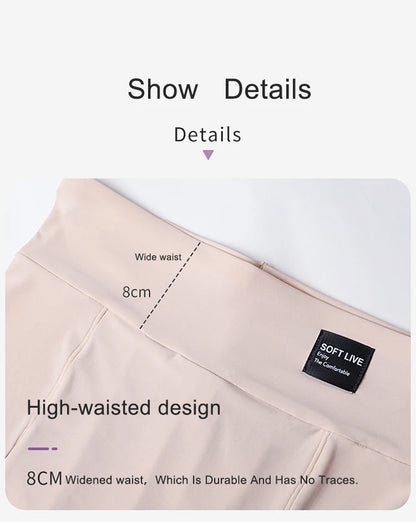 Plus Size Women Shorts Under the Skirt Big Large Summer Seamless Protective Spandex Hip-up Safety Pants Skirt Underpants White