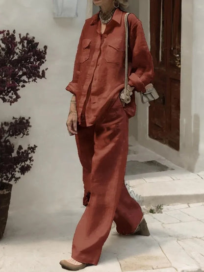 Loose Cotton Linen Trousers