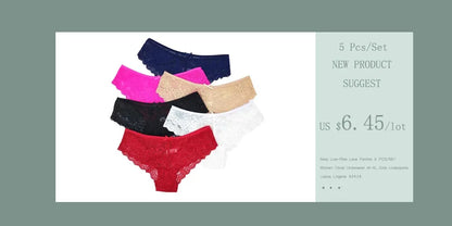 Cotton Briefs Lady 5 PCS/SET Lace Panty Underpants Seamless Panties For Women Lingerie