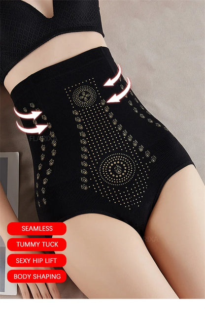 Flarixa Seamless Women Tummy Control Panties High Waist Flat Belly Shaping Panties Slimming Belly Underwear Antibacterial Briefs