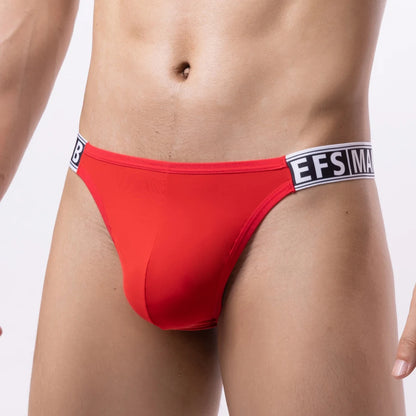 Men's Panties Underwear Comfortable T-Back Briefs Breathable Thongs Big Pouch U Convex Sexy 3D Crotch Male G-String Gay HT094