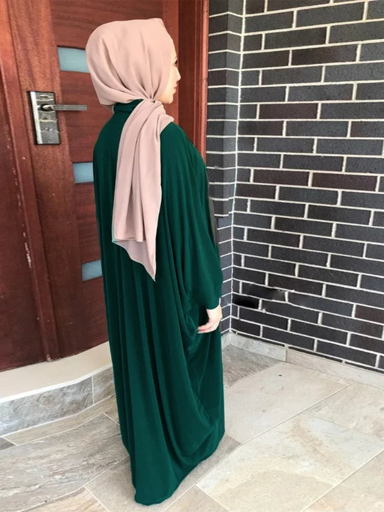 Eid Muslim Modest Dress for Women Abaya Dubai Prayer Eid Ramadan Prayer Garmenrt Longue Musulman Abayas Kaftan Niqab Vestidos