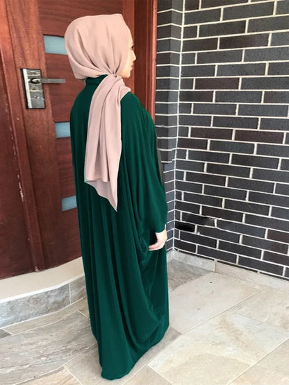 Eid Muslim Modest Dress for Women Abaya Dubai Prayer Eid Ramadan Prayer Garmenrt Longue Musulman Abayas Kaftan Niqab Vestidos