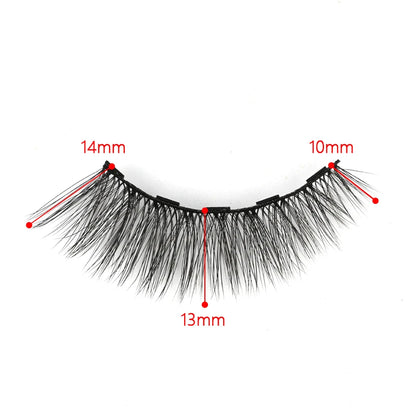 Magnetic Eyelashes Set 3/4/5/10 Pairs Natural Magnet False Eyelashes Makeup Kit Reusable Soft Mink Lashes Eyelash Extension Tool