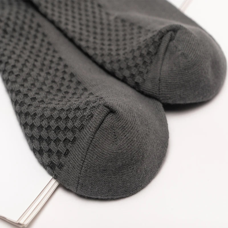 Bamboo Fiber Men's Socks 10Pairs Black Business Soft Breathable Long High Quality  Autumn for New Male Sock Plus Size 39-48