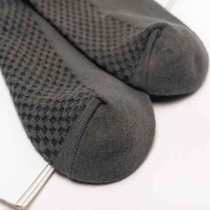 Bamboo Fiber Men's Socks 10Pairs Black Business Soft Breathable Long High Quality  Autumn for New Male Sock Plus Size 39-48