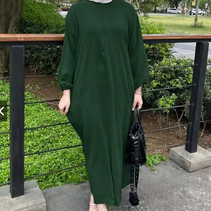 Eid Muslim Dress for Women Abaya Puff Sleeve Morocco Ramadan Prayer Dresses Abayas Kaftan Islam Dubai Arab Modest Long Robe 2024