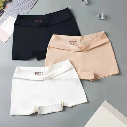 Women Seamless Safety Short Pants Panties Anti Exposure Underwear M L XL Black Casual Ventilate Soft Sports Fitness Yoga