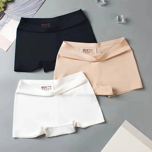 Women Seamless Safety Short Pants Panties Anti Exposure Underwear M L XL Black Casual Ventilate Soft Sports Fitness Yoga