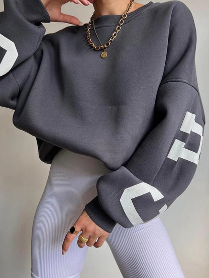 Women Grunge Loose Pullover Sweatshirts