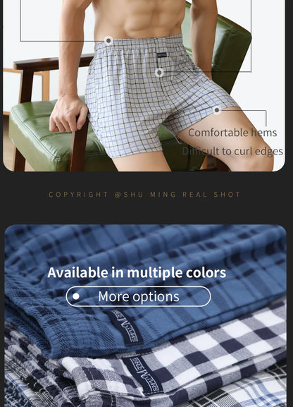 Big Underpants Pajama Bottoms at home High waist Allo pants plus size boxer briefs for men cotton slacks all high-waisted boxers