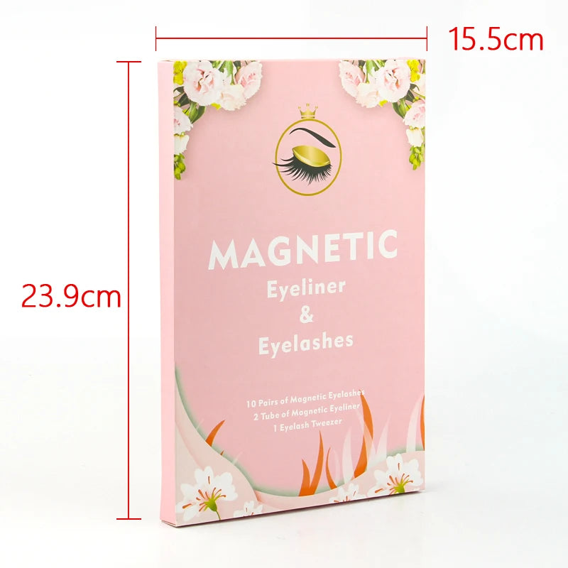 Magnetic Eyelashes Set 3/4/5/10 Pairs Natural Magnet False Eyelashes Makeup Kit Reusable Soft Mink Lashes Eyelash Extension Tool