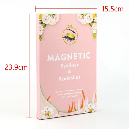 Magnetic Eyelashes Set 3/4/5/10 Pairs Natural Magnet False Eyelashes Makeup Kit Reusable Soft Mink Lashes Eyelash Extension Tool