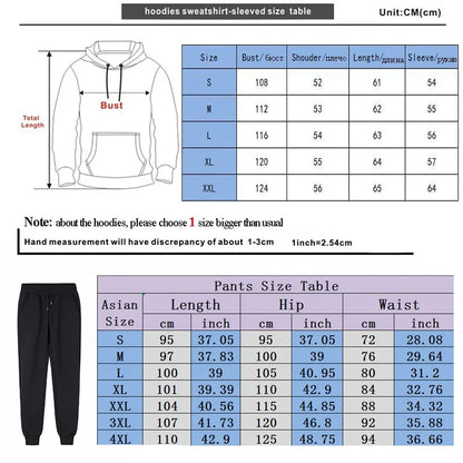 Fashion Printed Women's Tracksuit Spring Autumn Two Pieces Set Hooded Sweatshirt and Sweatpants Casual Female Jogging Suit