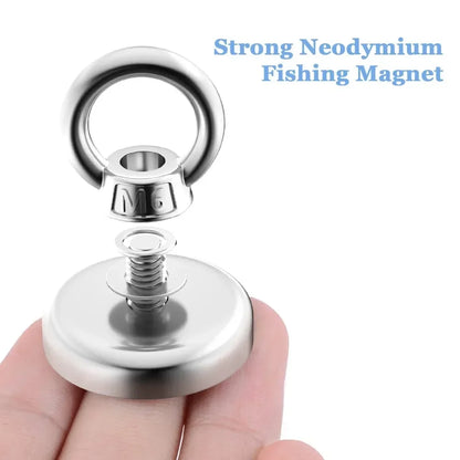 Super Strong Neodymium Magnets N52 Iman Ima Magnetic Fishing Magneat with Countersunk Hole Eyebolt for Salvage Magnetic Fishing