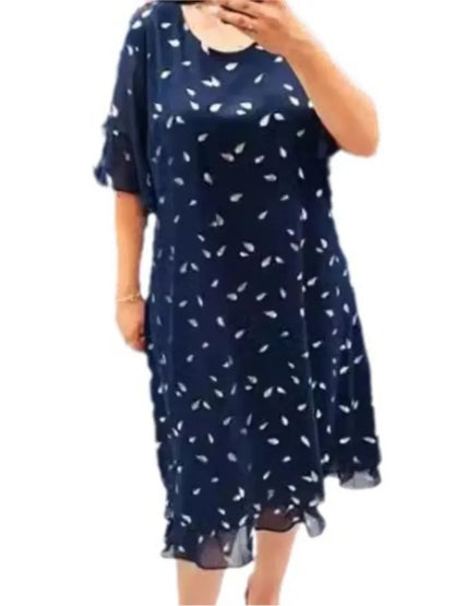 Short sleeve casual Midi Dress for Summer