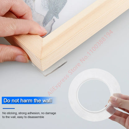 Multifunctional Double Sided Adhesive Tape Waterproof Reusable Wall Stickers Transparent Strong Sticky Glue Car Bathroom Kitchen