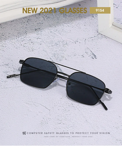 Dropshipping Fashion Square Sunglasses Men Women Metal Sun Glasses Retro Sun Glasses Vintage High Quality Gafas Oculos De Sol