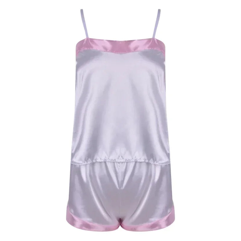2024 Lace Pijama Dot Print Women's Pajama Sets V-Neck Stretch Satin Sexy Lingerie Sleepwear Pajamas Home Wear Nightwear Clothing