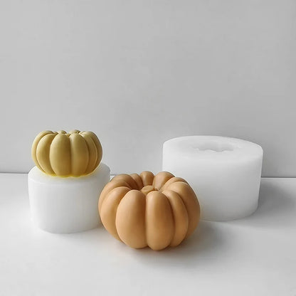 3D Pumpkin Silicone Mold DIY Aroma Candle Plaster Ornaments Mould Homemade Candy Chocolate Molds Halloween Decoration